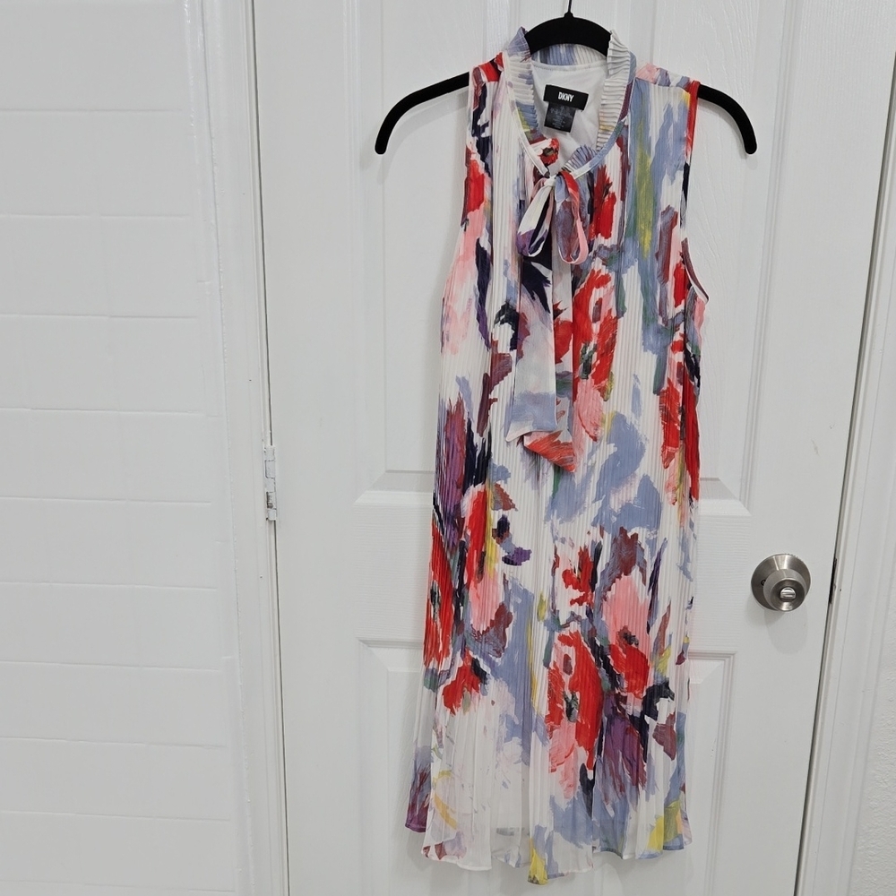 DKNY Floral Sleeveless Dress - Multicolor